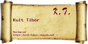 Kult Tibor névjegykártya
